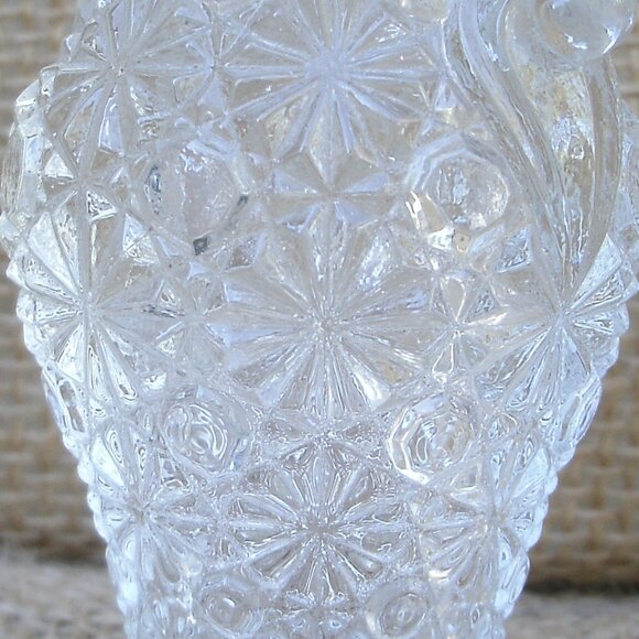 Vintage LE Smith Glass Button & Daisy Toothpick Holder - Picture 15 of 15